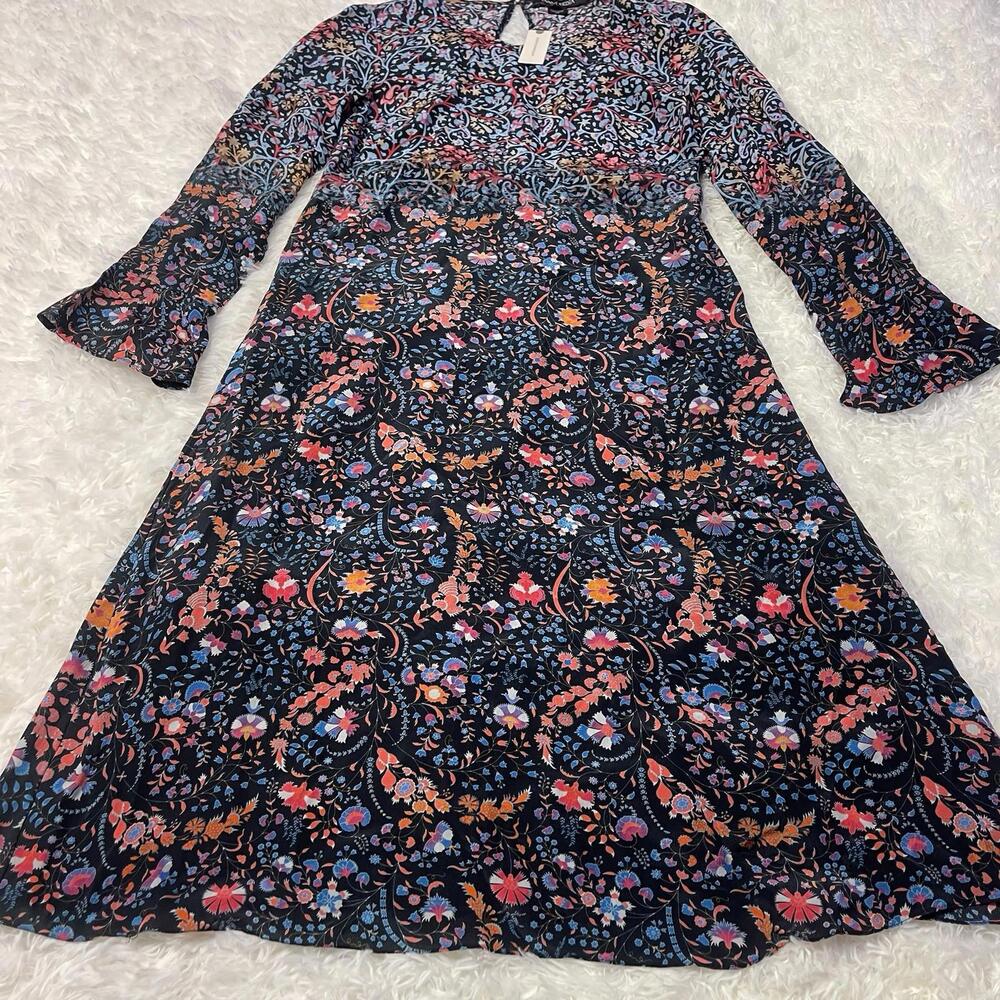 NWT Anthropologie Tanvi Kedia Summerset Silk Peasant Dress Size 8